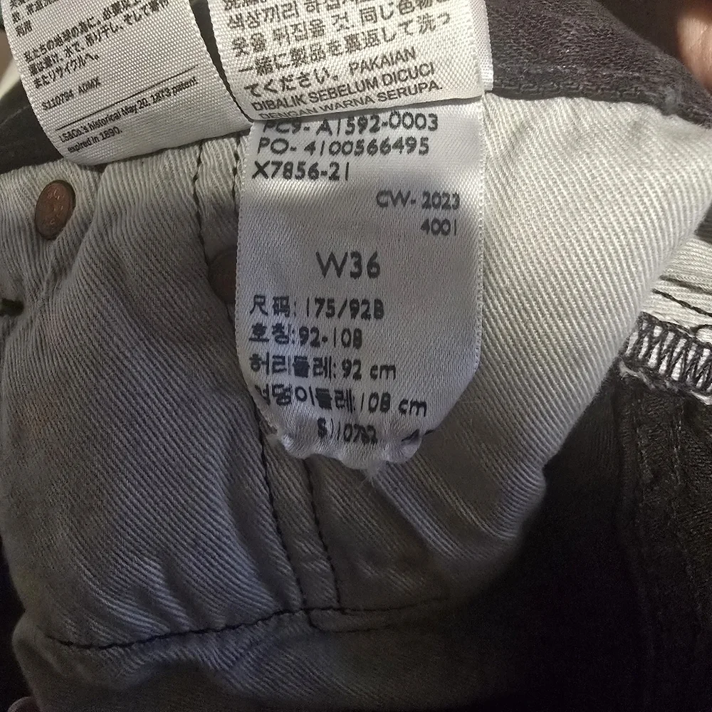 Levi's x Denim Tears 501 DT Plain Black Jeans.